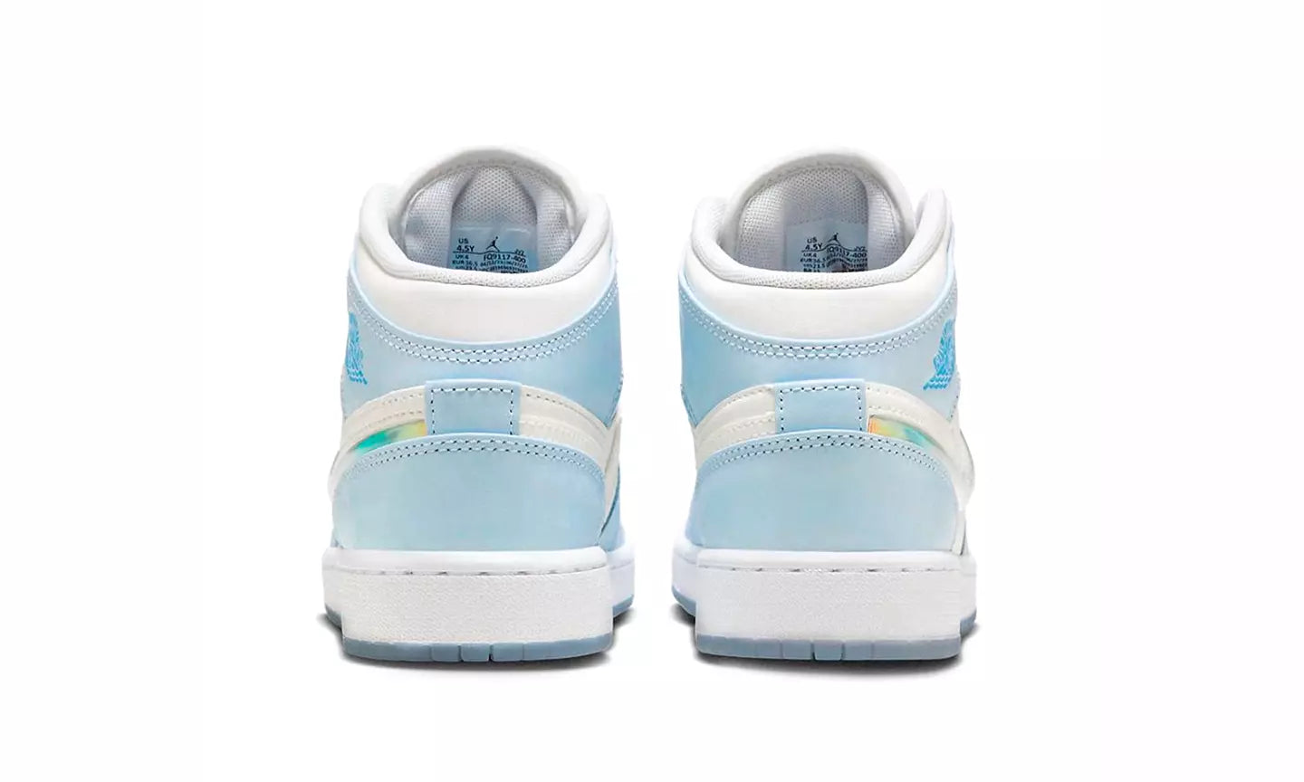 Nike Air Jordan Mid 'Glitter Swoosh 'Azul e Prata'