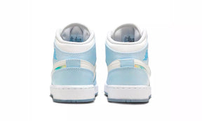 Nike Air Jordan Mid 'Glitter Swoosh 'Azul e Prata'